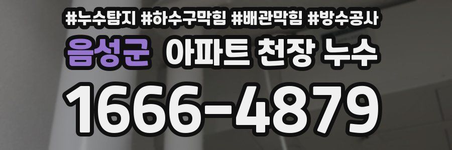 음성군 아파트 천장 누수