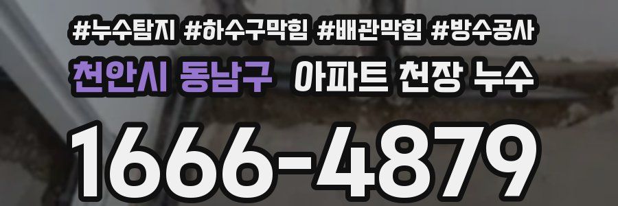 천안시 동남구 아파트 천장 누수