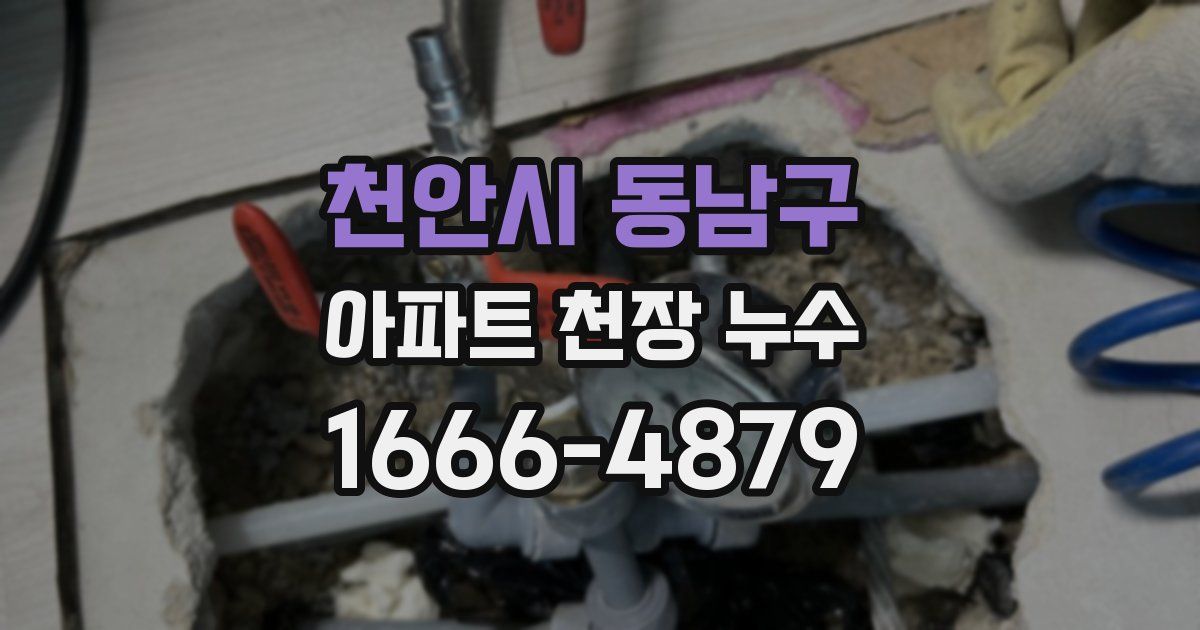 천안시 동남구 아파트 천장 누수
