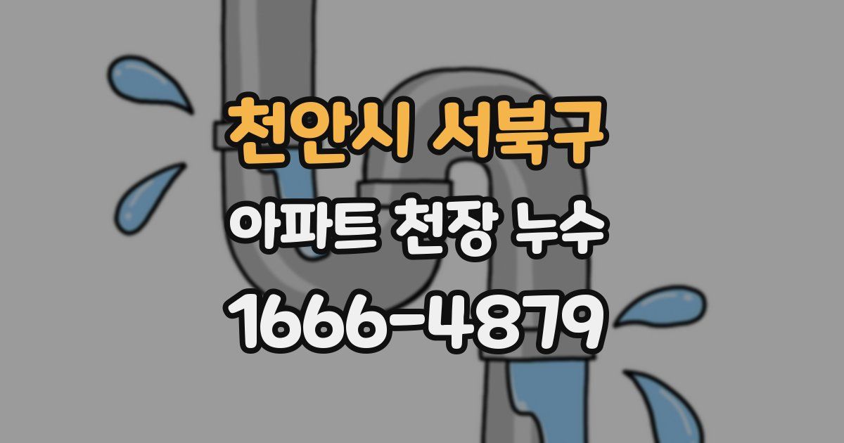 천안시 서북구 아파트 천장 누수