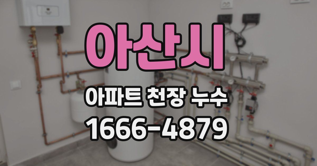 아산시 아파트 천장 누수