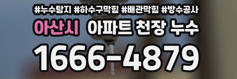 아산시 아파트 천장 누수