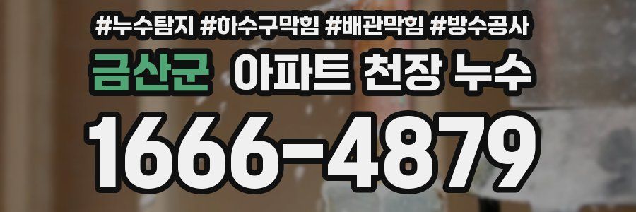 금산군 아파트 천장 누수