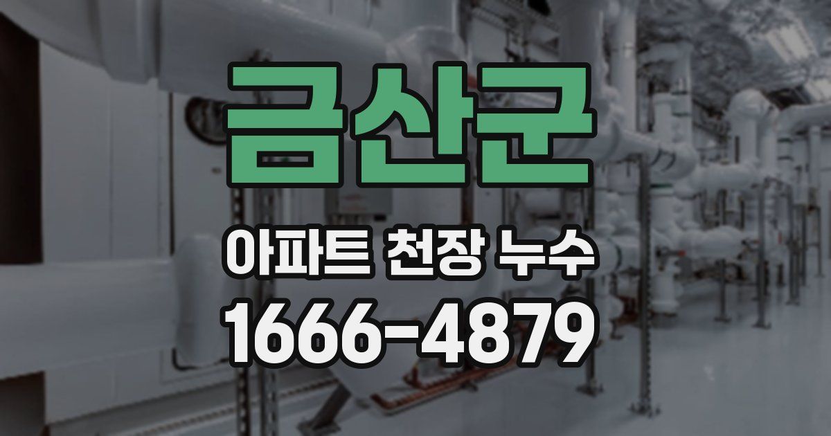 금산군 아파트 천장 누수