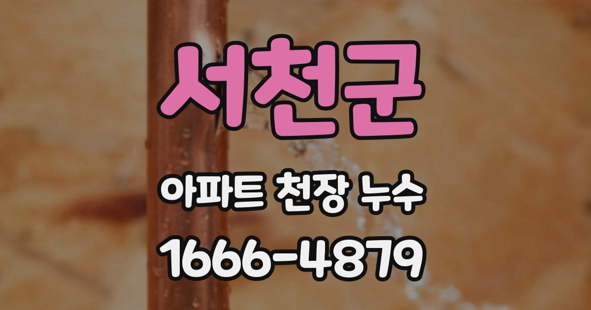 서천군 아파트 천장 누수