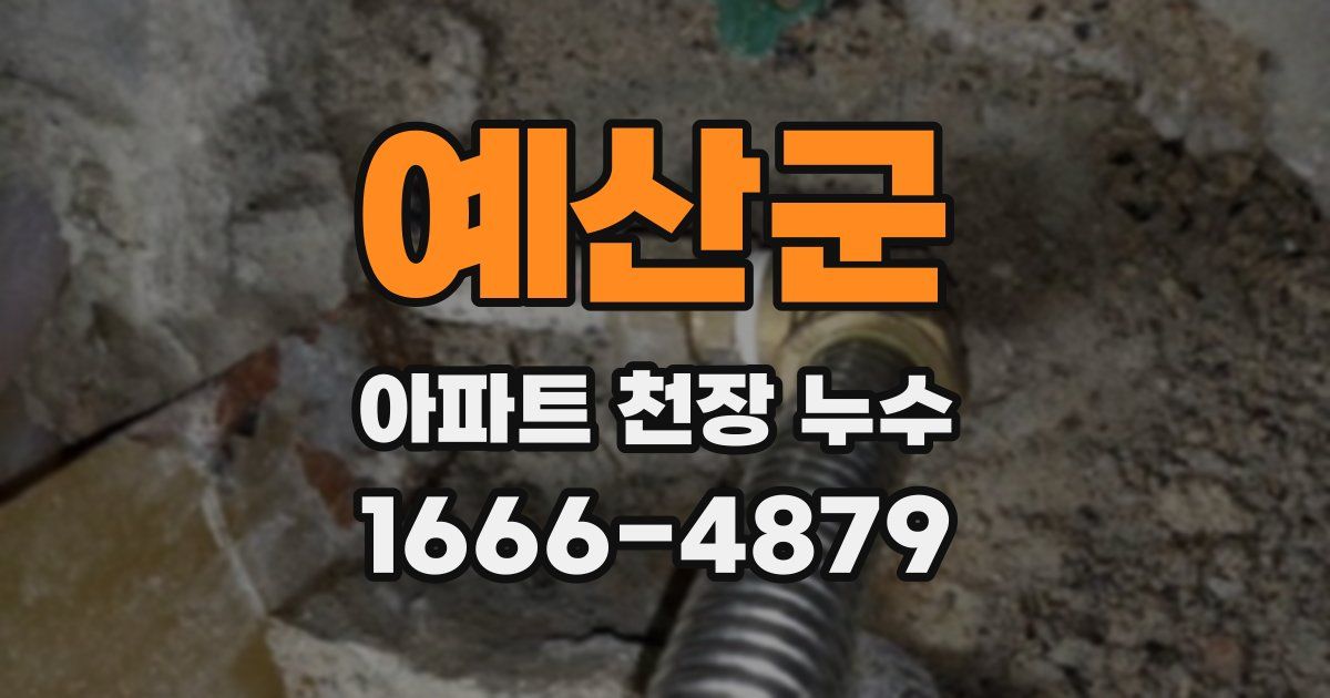 예산군 아파트 천장 누수