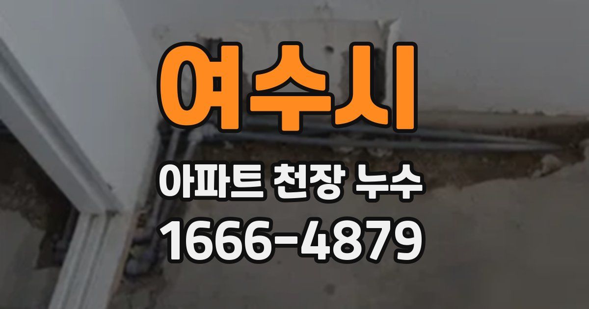 여수시 아파트 천장 누수