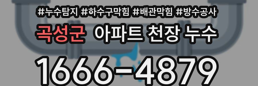 곡성군 아파트 천장 누수