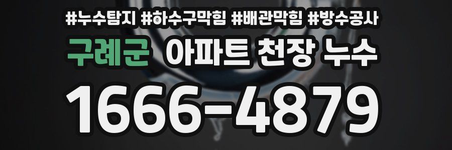 구례군 아파트 천장 누수