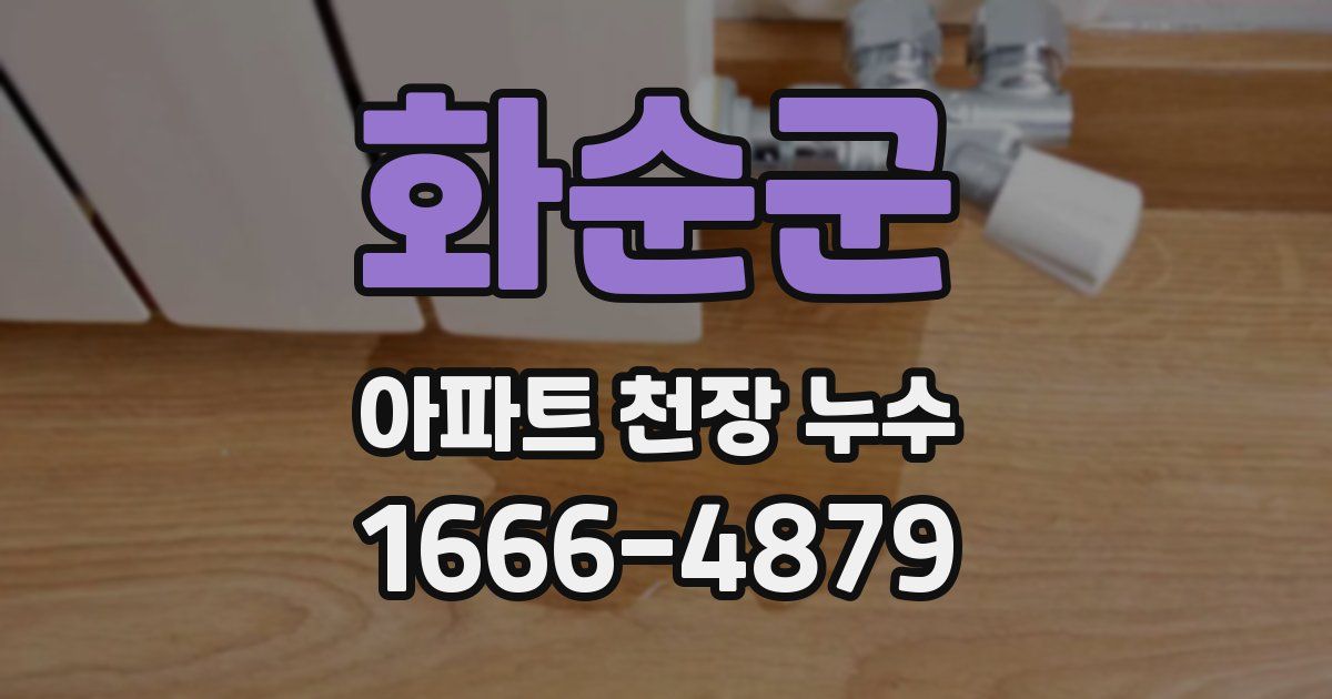 화순군 아파트 천장 누수