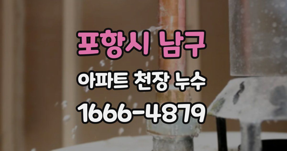 포항시 남구 아파트 천장 누수