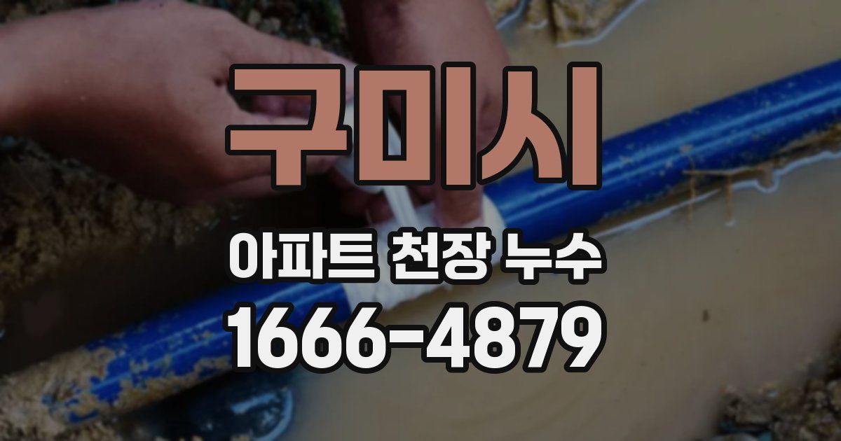 구미시 아파트 천장 누수
