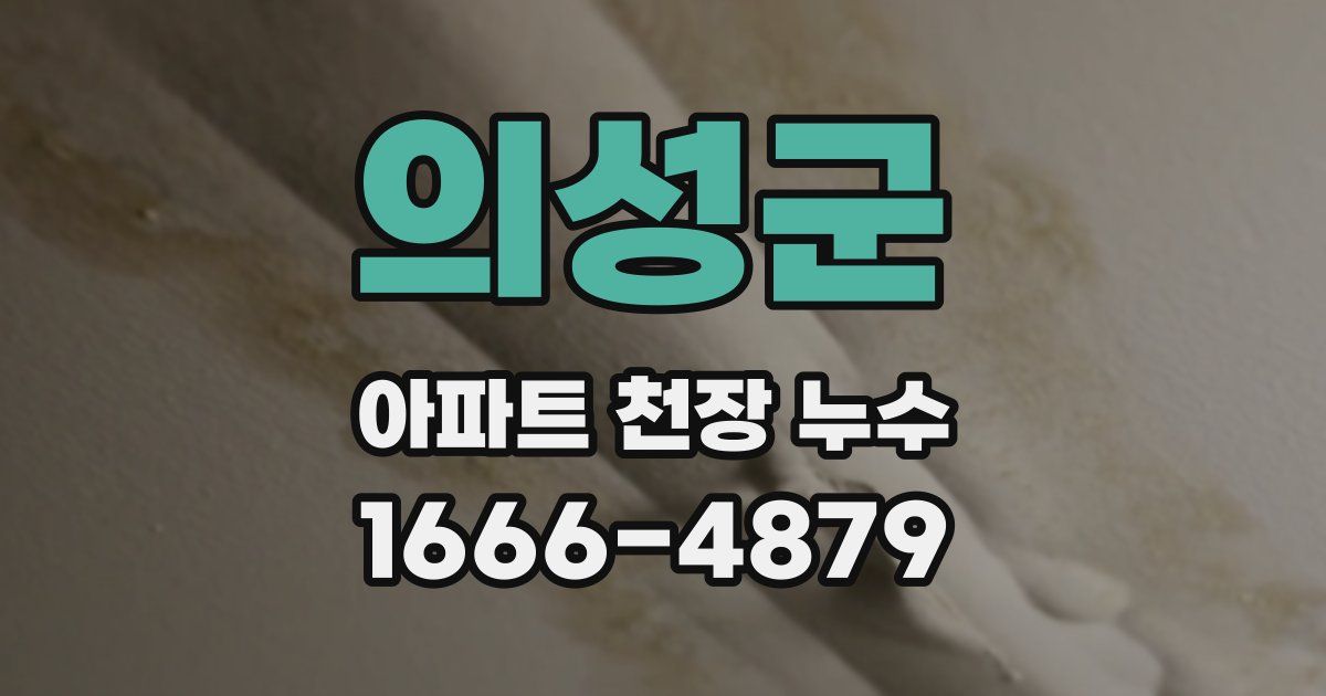 의성군 아파트 천장 누수