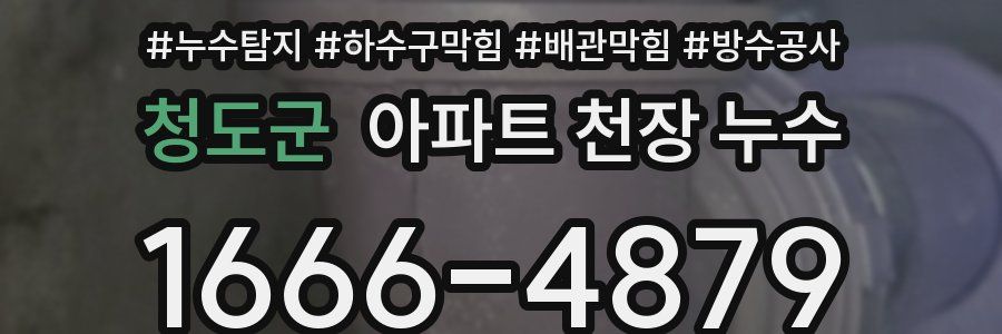 청도군 아파트 천장 누수