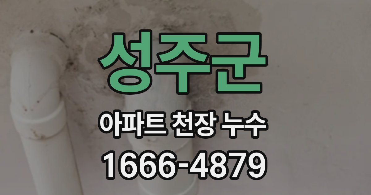 성주군 아파트 천장 누수