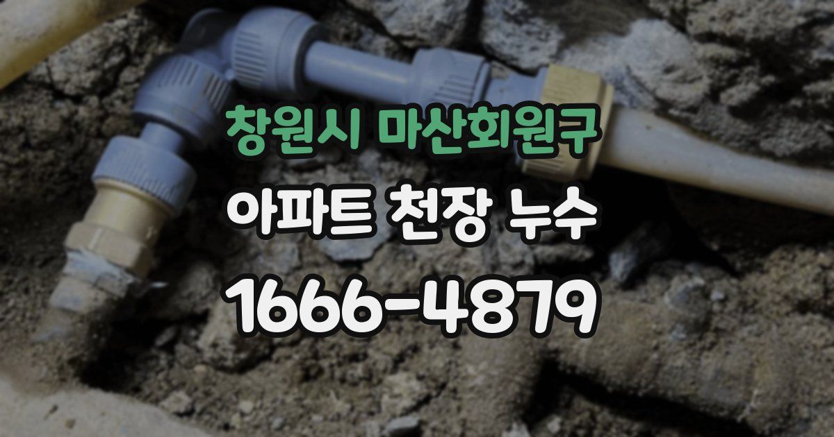 창원시 마산회원구 아파트 천장 누수