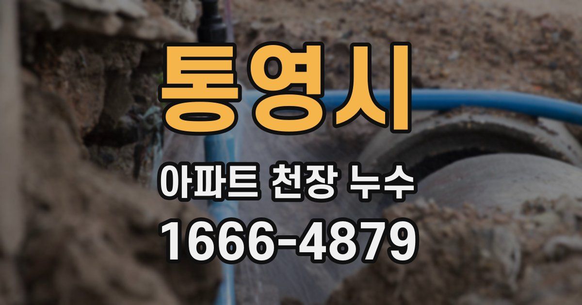 통영시 아파트 천장 누수