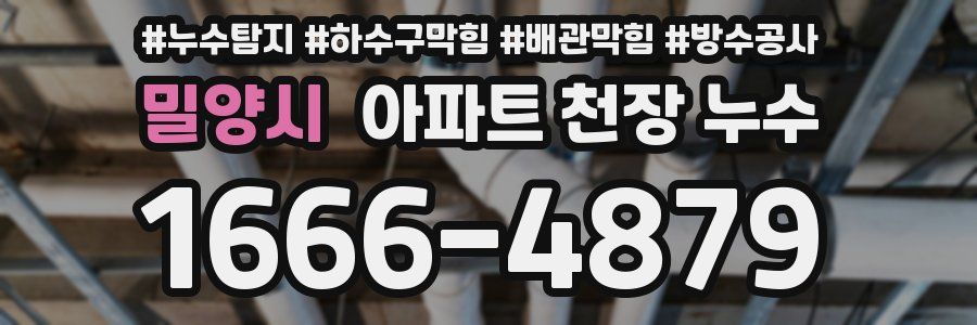 밀양시 아파트 천장 누수