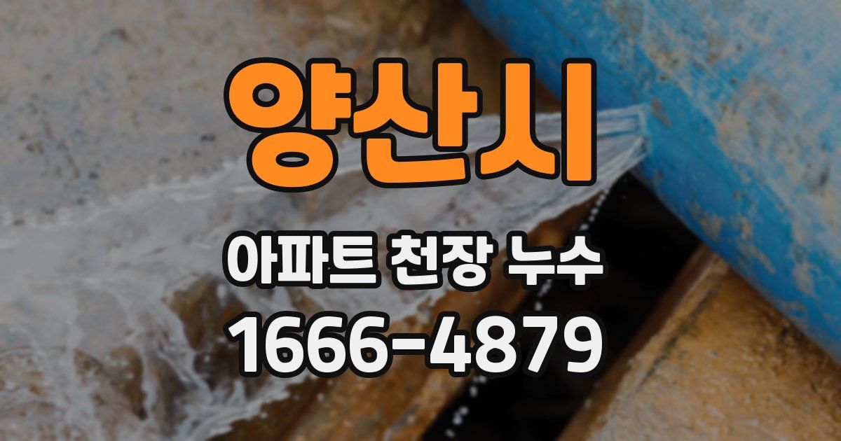 양산시 아파트 천장 누수