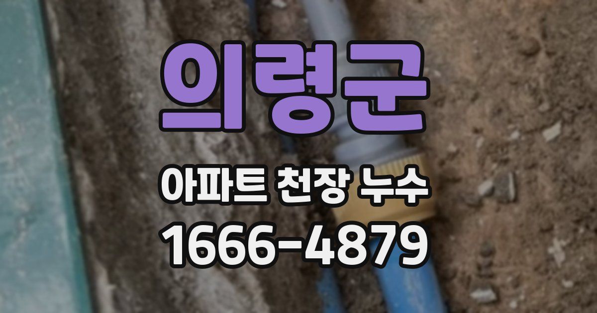 의령군 아파트 천장 누수