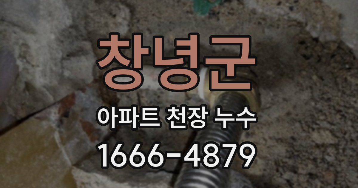 창녕군 아파트 천장 누수