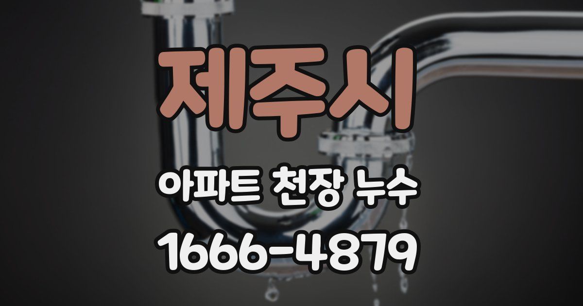 제주시 아파트 천장 누수