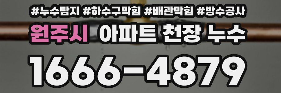 원주시 아파트 천장 누수