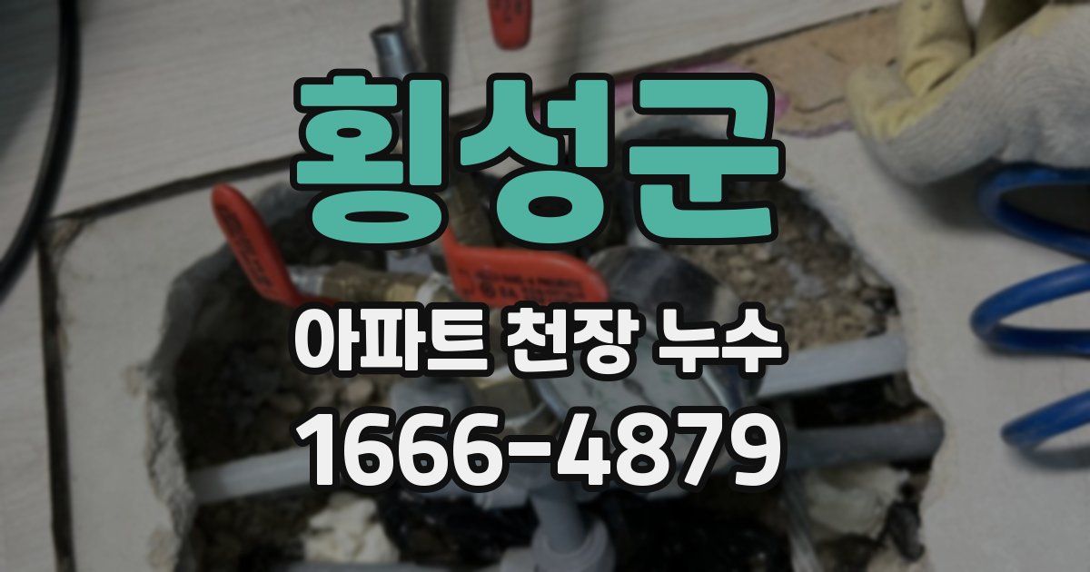 횡성군 아파트 천장 누수