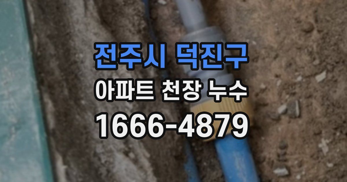 전주시 덕진구 아파트 천장 누수
