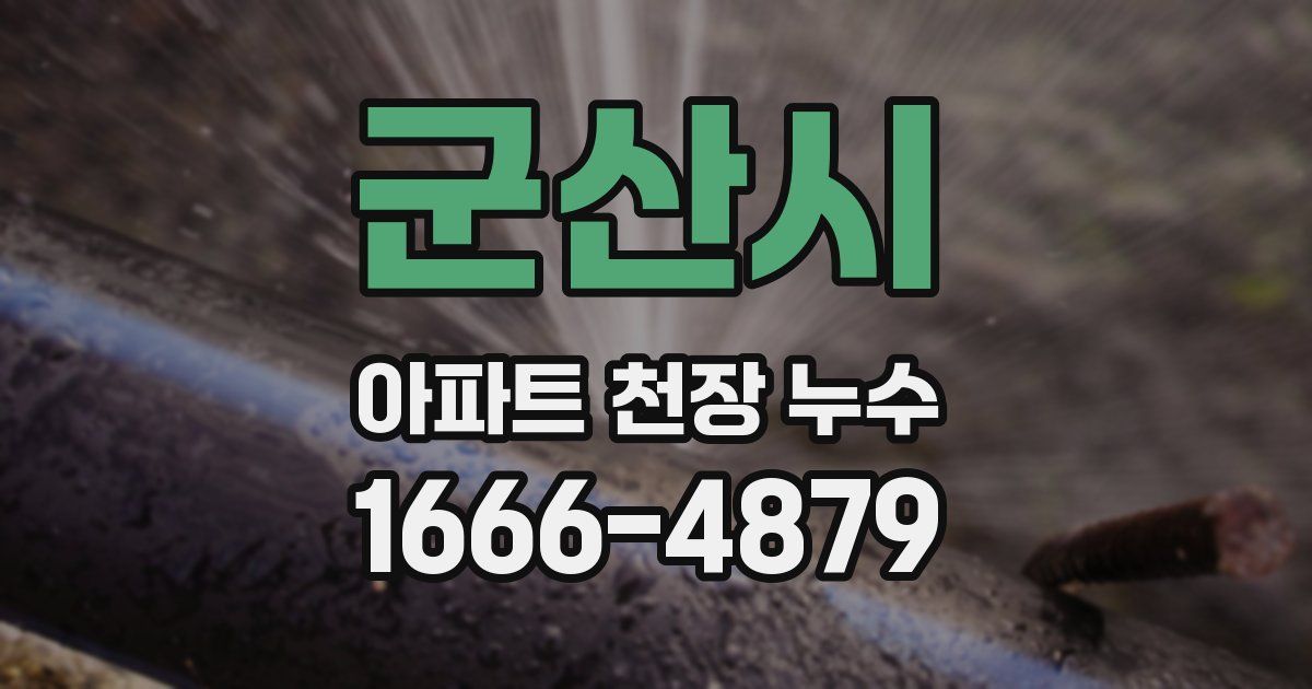 군산시 아파트 천장 누수