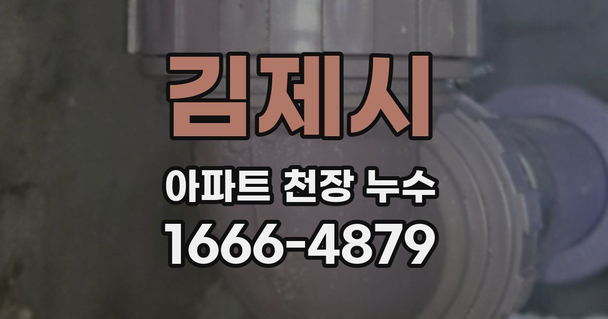 김제시 아파트 천장 누수