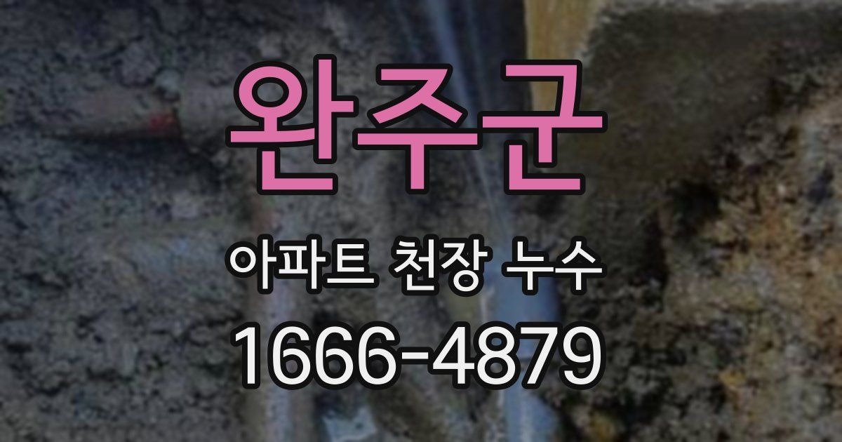 완주군 아파트 천장 누수