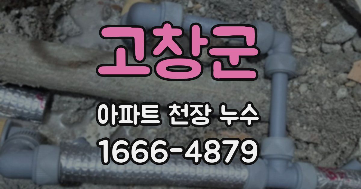 고창군 아파트 천장 누수