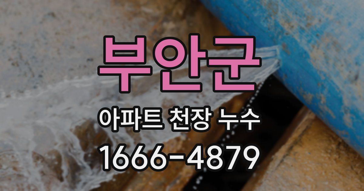 부안군 아파트 천장 누수
