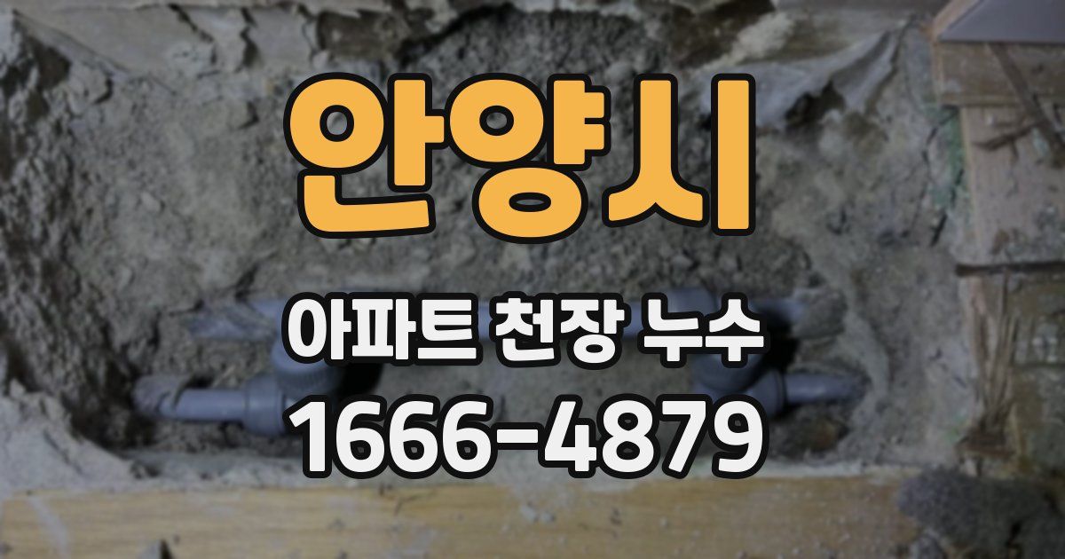 안양시 아파트 천장 누수