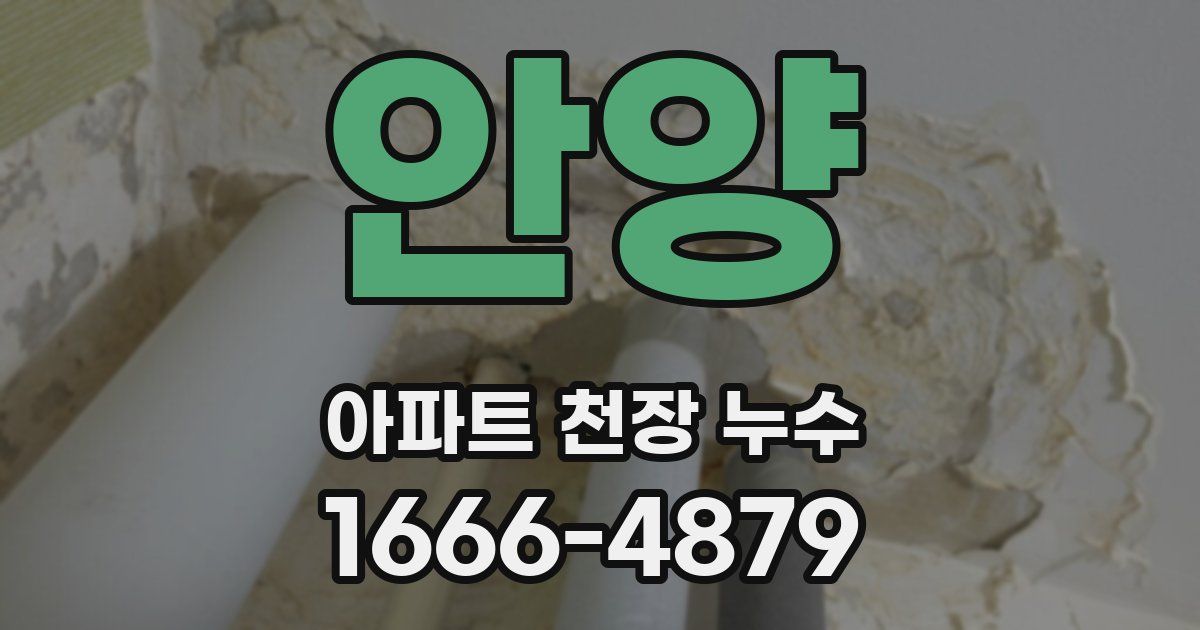 안양 아파트 천장 누수
