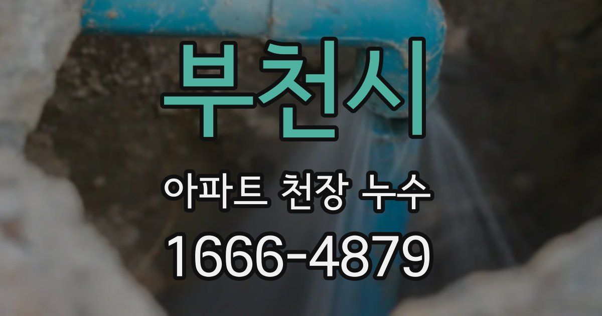 부천시 아파트 천장 누수