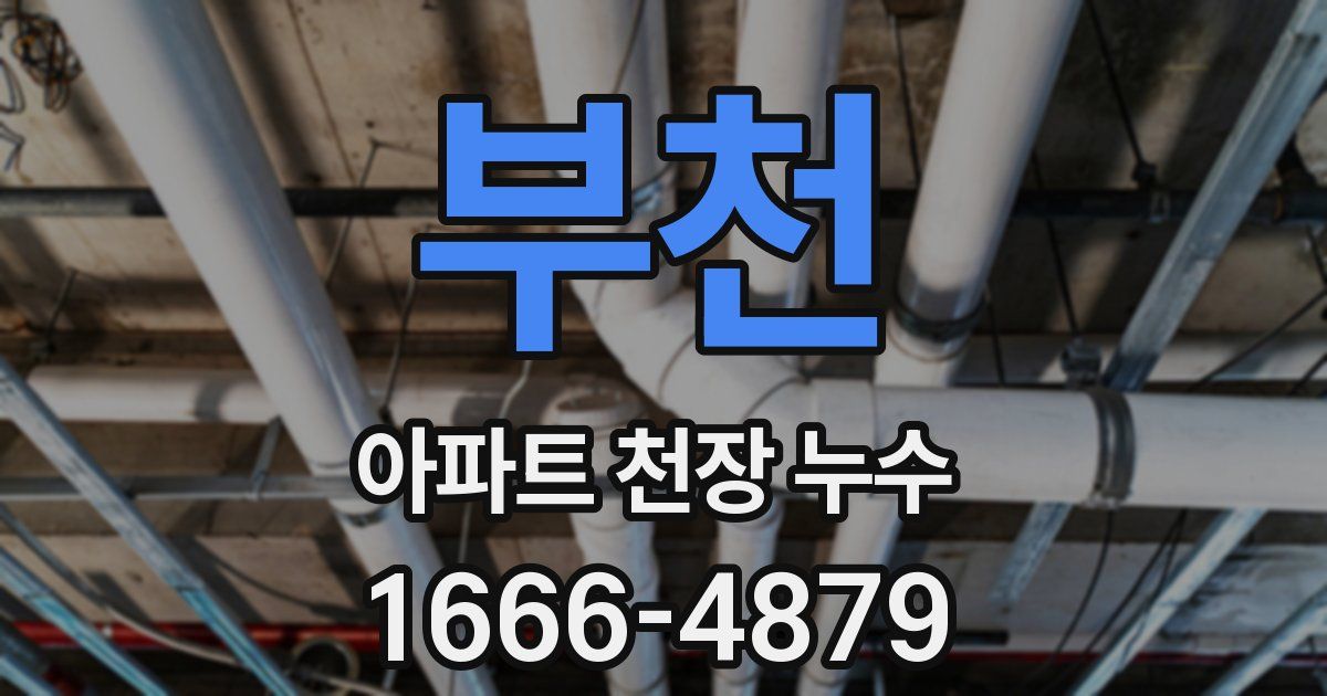 부천 아파트 천장 누수