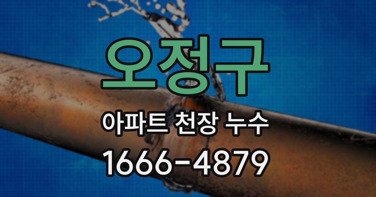 오정구 아파트 천장 누수