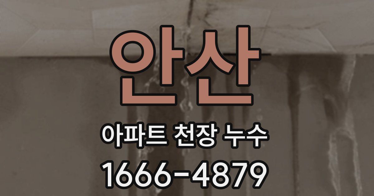 안산 아파트 천장 누수