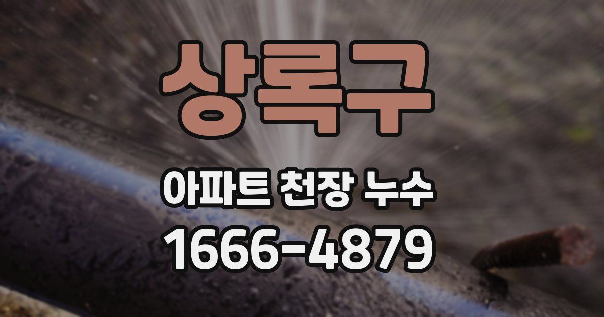 상록구 아파트 천장 누수