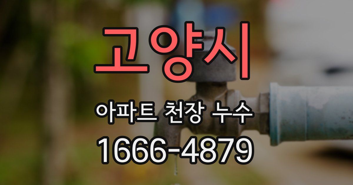 고양시 아파트 천장 누수