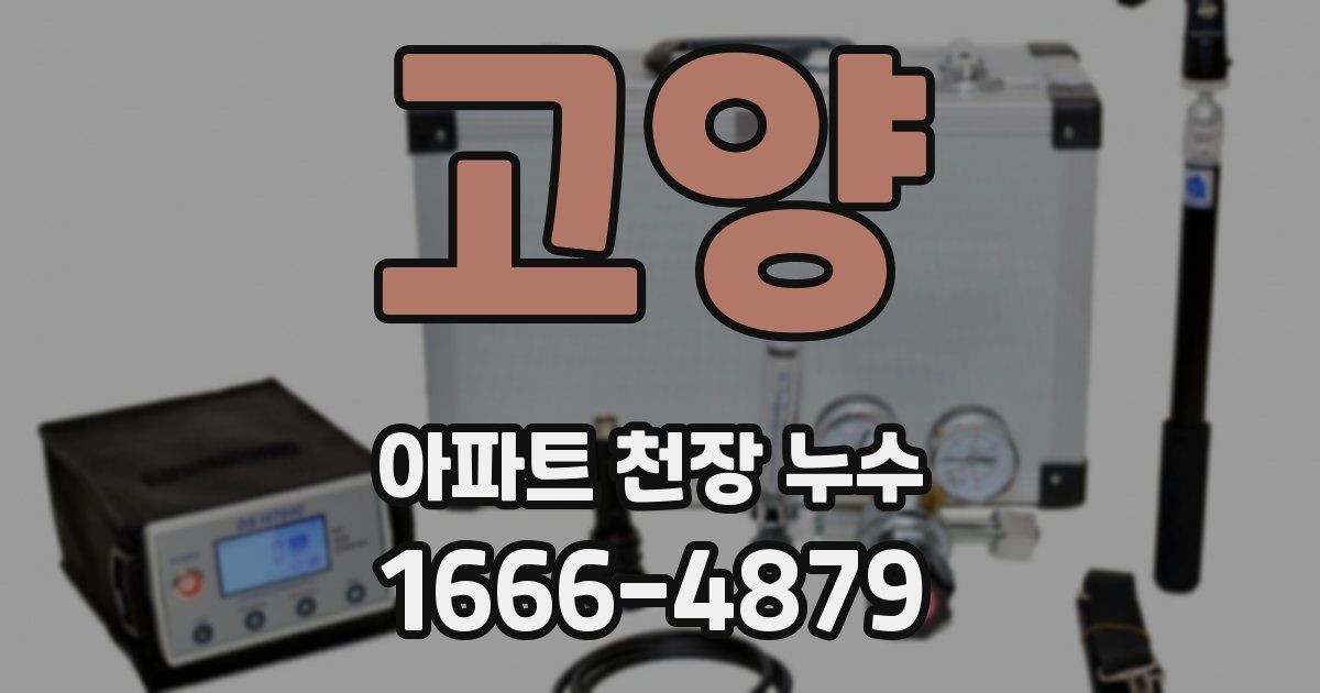 고양 아파트 천장 누수