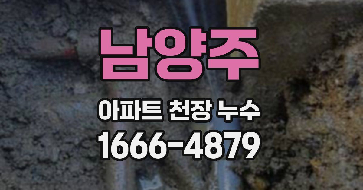 남양주 아파트 천장 누수