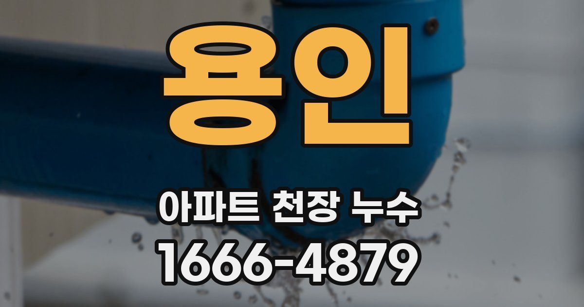 용인 아파트 천장 누수