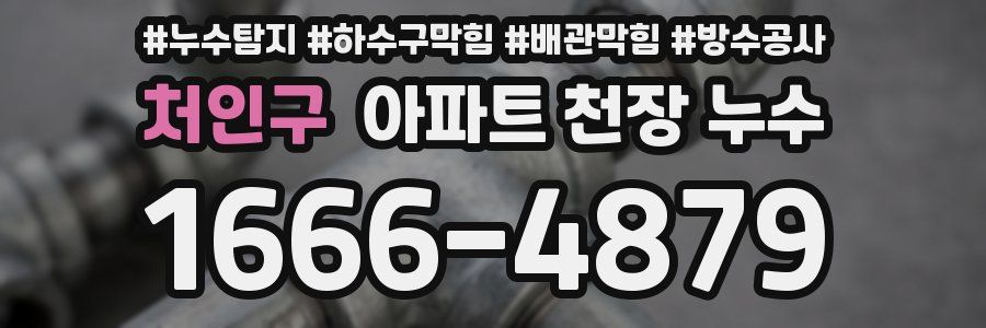 처인구 아파트 천장 누수