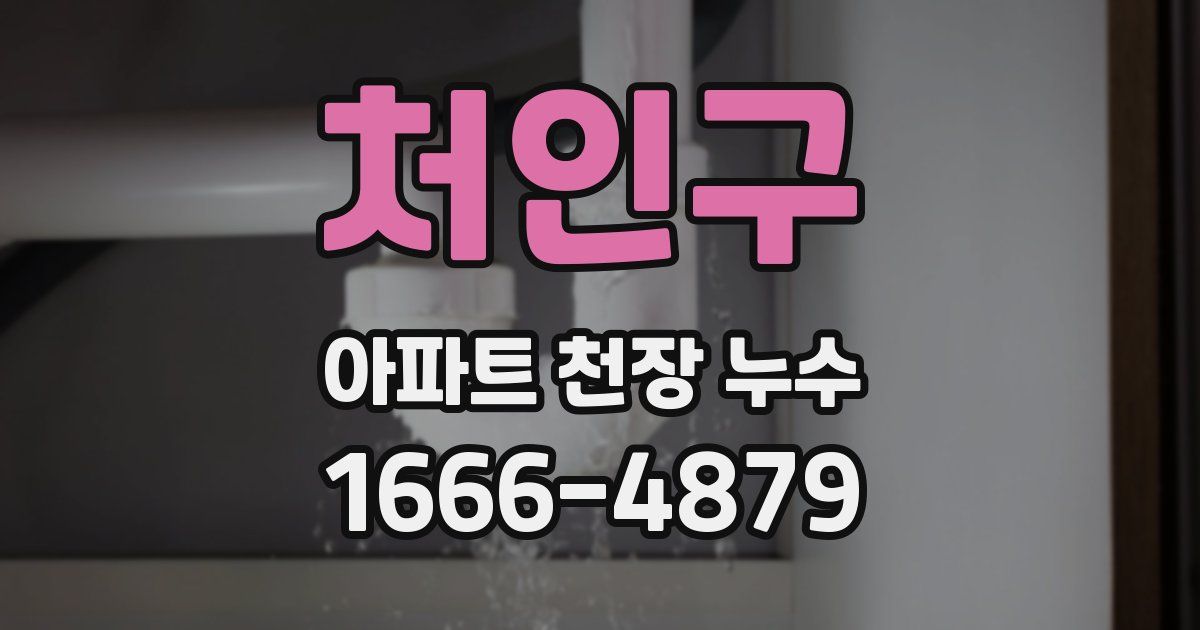 처인구 아파트 천장 누수