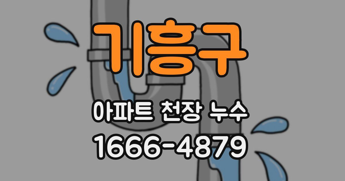 기흥구 아파트 천장 누수