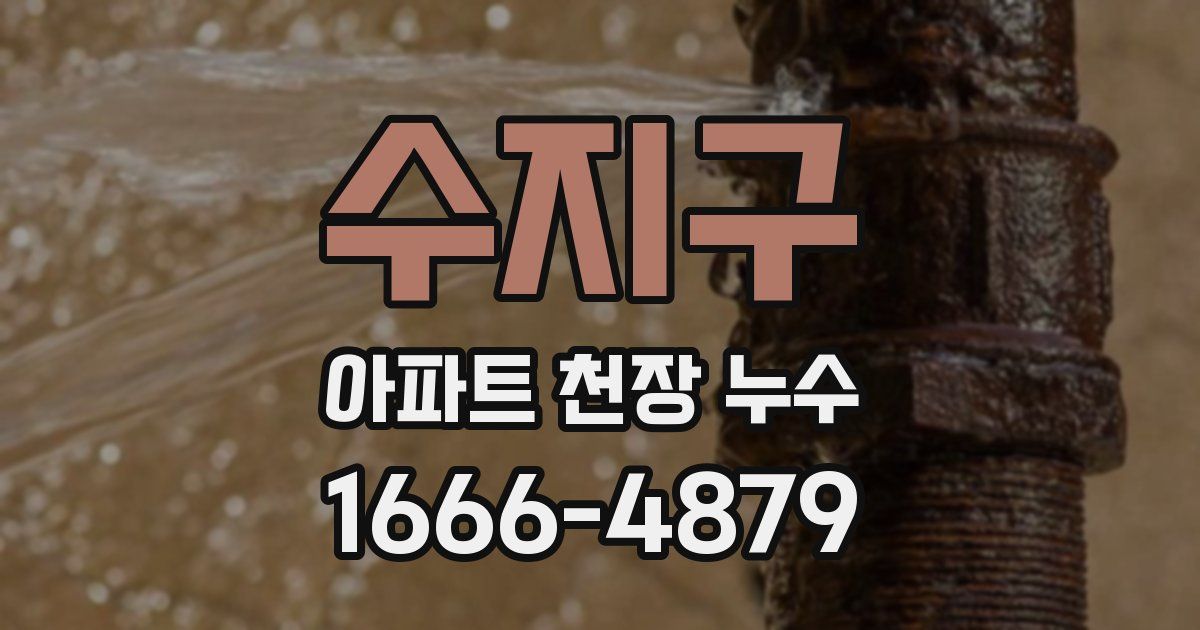 수지구 아파트 천장 누수
