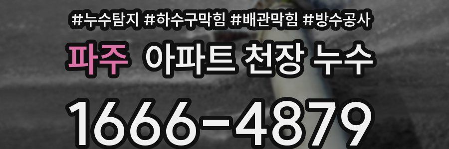 파주 아파트 천장 누수